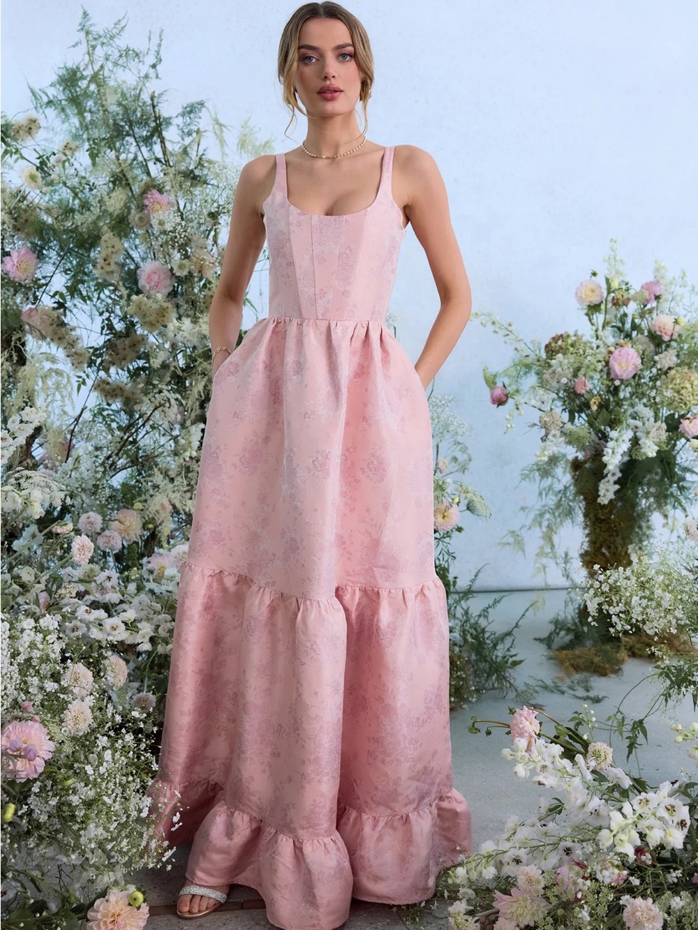 *flaw* V. Chapman The Avery Dress in Light Pink sz 2